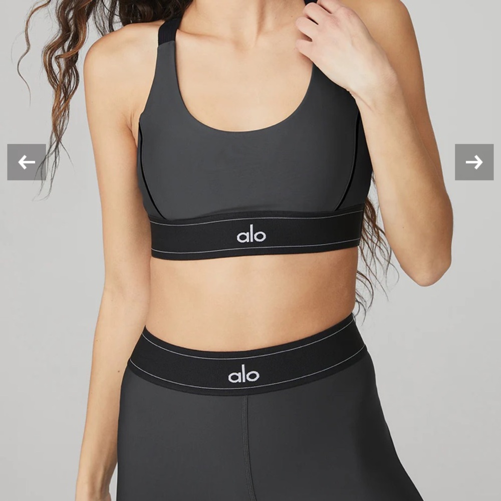Alo Airlift Suit Up Gray Leggings - Picture 2 of 5